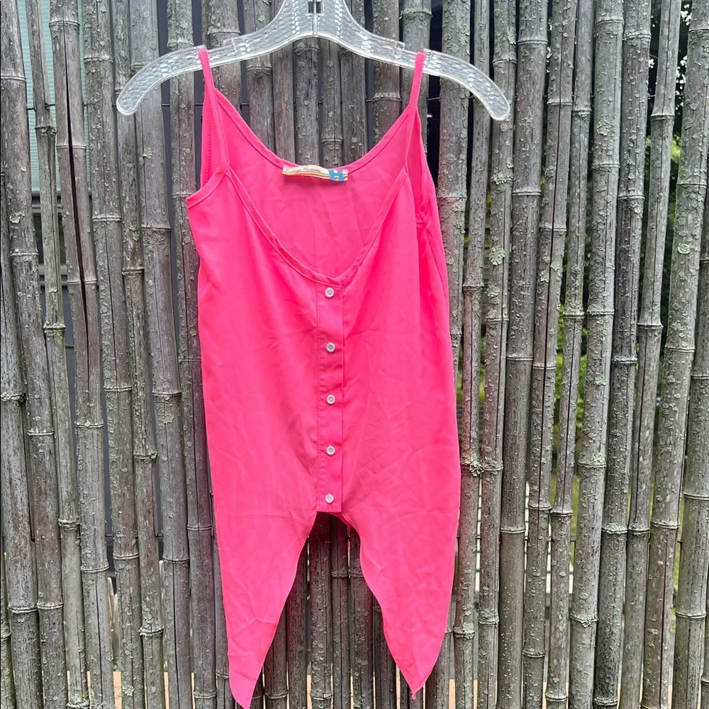 Vintage Havana Hot Pink Button-Down Top - Picture 3 of 4